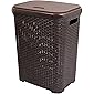 Esquire Laundry 50Ltr Basket with LID-Brown
