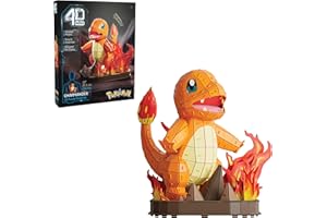 4D Build - Pokémon Glumanda - detailreicher 3D-Modellbausatz aus hochwertigem Karton, 241 Teile, leicht zu Bauen, ab 12 Jahren