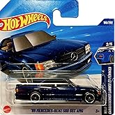 Hot Wheels - '89 Mercedes-Benz 560 SEC AMG &ndash; JBB85 - Wild Widebody 2/5 - Koyu Mavi L&uuml;ks Coupe 1:64 &Ouml;l&ccedil;ekli, Resmi Lisanslı Me