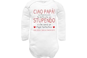 CORREDINO NEONATO body neonato Papà Stupendo e fantastico Mamma stupenda e meravigliosa regalo nascita