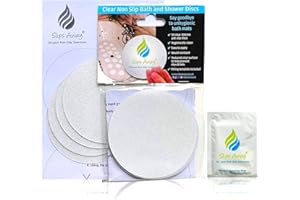 SLIPS AWAY ALL YOUR NON SLIP SOLUTIONS Non Slip Bath Mat Shower Stickers adhesive non rubber (10 Large Clear Discs)