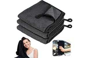 Kuvarix 3 Pcs Total Clean Chiffon Microfibre XXL, Chiffon Miro 40 * 60cm, Shiny Bath Serviette Torchons Lavette Microfibre Ménage pour Cabine De Douche, Voiture, Maison