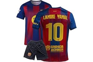 IHIMI Yamal #19 Set con maglietta per bambini, ispirato alla moda per la casa 2024/2025, con maglia e pantaloncini per ragazzi, tuta da calcio, per i fan di Yamal, taglie 128-176