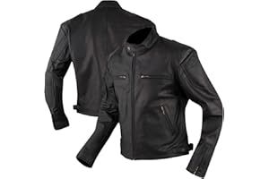 A-PRO Bikers Blouson Veste Moto Cuir Custom Motard Vetements Superbe Neuf noir S