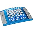 Lexibook ChessLight, Electronic Chess Game with Touch-Sensitive Keyboard and Light and Sound Effects, 64 Levels of Difficulty, Battery or Plug, Blue/Grey, LCG3000US