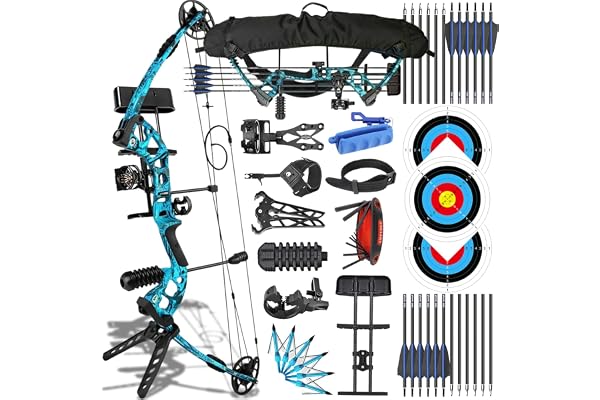 ZSHJGJR Ensemble Arc à poulies 34 Pouces Kit Arc Compound 40 Livres Tir à l'arc Arc de Chasse Adulte Set de Arc a poulies Sac avec Accessoires Débutant Plein air
