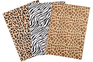 Whaline Lot de 90 feuilles de papier de soie imprimé peau d'animaux, motif léopard, zèbre, girafe, 3 styles de papier cadeau à motifs, enfants, sacs cadeaux 35.6 x 50.8 cm