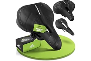 MUNATURA Fahrradsattel mit Memory Foam und Federung – Fahrradsattel Herren bequem – Ergonomischer und Wasserdichter Fahrrad S