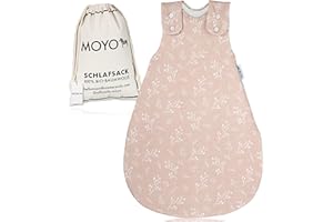 ‎MOYO MOYO Baby Schlafsack in versch. Farben & Größen I Atmungsaktiver Winterschlafsack I Gefütterter Ganzjahres Babyschlafsack 2.5 TOG I Neugeborenen Schlafsack aus 100% Bio-Baumwolle