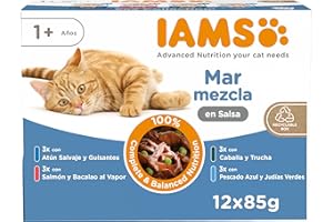 IAMS Delights Adult Cat Sea Collection en Gravy Comida para Gatos, 12 x 85g