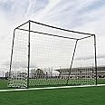 QUICKPLAY GS Football Goals - Super Durable Galvanized Steel Football Goal [5 Sizes] Regulation Sizes, Deep Net, Moveable & Weather Resistant [Single Goal]