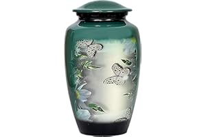 HLC Butterfly Adult Cremation Urn - Handcrafted Ashes Urn (200 lbs, 10.5 x 6 “)