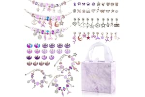 WDJLNZB Zestaw bransoletek z koralikami, zestaw do robienia bransoletek dla dziewczyn, zabawki dla dziewczyn prezent dla dziewczyn zestaw rękodzieła, zestaw do robienia bransoletek, prezent dla