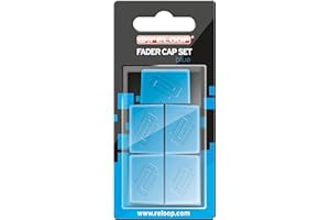 Reloop Fader Cap Set blue - 5 Fader Caps, revêtement en caoutchouc pour une bonne prise en main, Compatible avec la plupart des mixeurs et contrôleurs de DJ, bleu