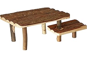 Trixie 62262 Natural Living schronienie i miejsce do leżenia ze schodami, 37 × 17 × 28 cm