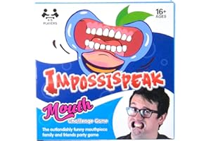 bopster Adult Board Game Impossispeak Hilarious Mouthpiece Adult Party Games Mouth Game Challenge Ages 16+ Funny Games for Family Christmas Games