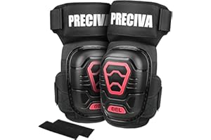 Preciva Rodilleras de Trabajo con Gel, Rodilleras Profesionales para el Trabajo, Jardinería y Construcción con Suplementario Correas Dobles y Fácil Fijación