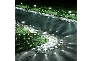 ITBXZZY Solar Lights Outdoor Garden, Waterproof 6 Piece Set, Super Bright Solar Garden Lights, Up to 14 Hours of Lighting from Dusk to Dawn, LED Landscape Lighting, Decorative Sidewalks and Patio
