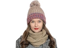 DonDon Bufanda mujer Bufanda invierno Bufanda de lana Braga cuello diseño de punto