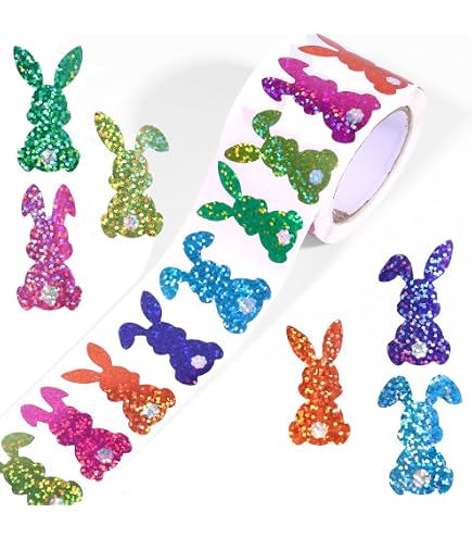 LEMESO Decorazioni per Uova di Pasqua, 16 Motivi, 32 pz, Adesivi Termorestringenti per Uova Pasqua, Adesivi Termoretraibili Pasquali, Decorazioni Pasquali