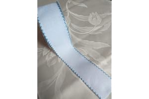 NASTRIFICIO ROSSI SAS Nastro Tela aida punto croce Ortensia (53 mm, azzurro 058)