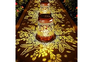 Joysing Hummingbird Solar Lanterns for The Garden 2 Pack Solar Garden Lantern, Hummingbird Gifts for Women, Metal Hanging Lights Waterproof Outdoor Lanterns for Yard Path Fence Decorations