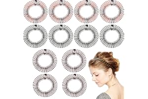 Sibba 9 pezzi circolari stretch cerchio, pettine elastico in plastica flessibile per capelli per donne e ragazze