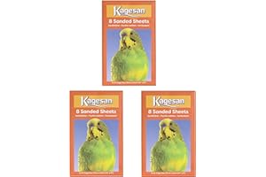 3 PACK Kagesan, fogli di carta sabbiata per gabbie per uccelli, 24 fogli, 35 x 21 cm, 14 x 8 cm