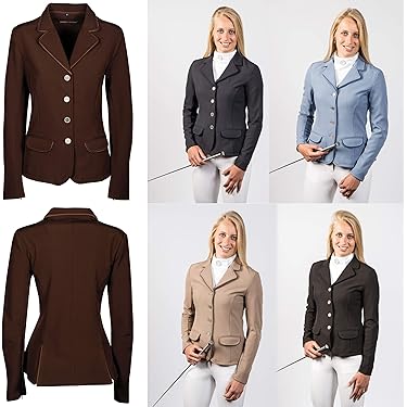Shires Classic Show Veste femme 34 gris pinstripe compétition blazer d