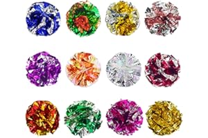 AIMICOCA 20 Stück Bunte Katze Spielzeug Bälle 6CM, Katzen Spielzeug Bälle, Bunte Crinkle Bälle, Kitten Mylar Bälle, Kätzchen Spielzeug interaktives, Knisternde Bälle für Katze Hunde Kitty