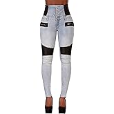 Glook Skinny Jeans Damen High Waist Stretch Hose Damen | Slim Fit Jeans Damen mit hohem Bund und Po-Pushup Effekt | Damen Jea