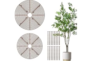 Nogeqi Lot de 2 grilles de protection pour pot de fleurs, protection des plantes, grille ronde pour plantes, enfants, animaux domestiques