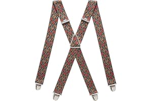 PIERROT Tirantes para Hombre - Clips Extra Fuerte - Sólidos y Artesanales para Hombres Garantía de por vida - Tirantes para Pantalones - Una Talla Para Todos