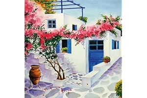 ‎TI-FLAIR 20 Servietten Städte & Länder Haus in Griechenland als Tischdeko. Papierservietten mit Motiv. Auch für Decoupage und Serviettentechnik 33x33cm