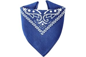 ...KARL LOVEN Bandane 100% cotone per donna uomo Bambini fazzoletto da collo bandana originale motivo paisley copricapo sciarpa per capelli collo polso testa cravatta motociclista…