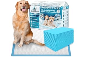 PetCellence Puppy Training Pads 50 Pack - Premium Absorbent Dog Pads with Adhesive Sticky Tabs - Leak-Proof Floor Protection Mats for Incontinent Puppies