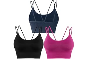 Leversic Brassiere Sport Femme Brassiere Femme sans Armature Soutien Gorge Sport Brassiere da Sport Rembourree Femme pour Sport Fitness Jogging Yoga S-XL
