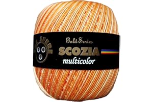 FILATI ITALIANI Filo di Scozia Multicolore per Uncinetto (sfumato Mandarino)