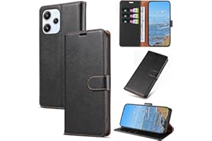 KKEIKO Funda para Xiaomi Redmi 12 4G / Redmi 12 5G, Billetera Carcasa de PU Cuero, Anti Golpes Magnético Funda con Stand Function para Xiaomi Redmi 12 4G / Redmi 12 5G, Negro