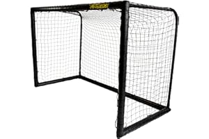 NETSPORTIQUE Portería de fútbol - POWERSHOT Black Edition - Portería rápida de Montar y fácil de Transportar