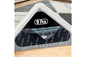 Rug Grippers for Laminate Floor, banpa Anti Slip Rug Underlay Stickers, Reusable & Washable Carpet Stickers for Rugs for Wooden, Marble Floors (Pack of 8)