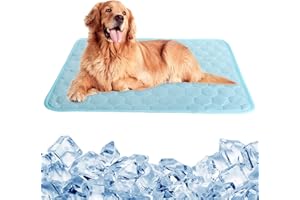 Lollanda Kühlmatte für Hunde, Kühlmatte Hund, Kühlmatte für Katzen, Kühldecke für Hunde, Hundekühlmatte Selbstkühlend für Sofa, Hundebett, Auto, Schlafplätze für Hunde (100X70CM, Blue)
