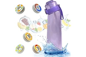 BOPELMALLS Sports Air Flavour pods Water Bottle Set,650ML Fruit Fragrance Up Drink Bottle with 5 Flavour pods,BPA Free%0 Sugar Sports Water Cup for Fitness Yoga and Outdoor