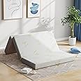 Inofia Folding Mattress Double, 15cm Foldable Memory Foam Mattress with Removable Cover, Guest Trifold Mattress Double Size, Bed in a Box, 100-Night Trial(135x190x15cm)