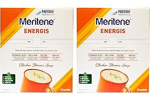 Meritene Energis Chicken Soup | 50g Sachets, Pack of 20 | Proteins, Vitamin and Minerals Soup Mix