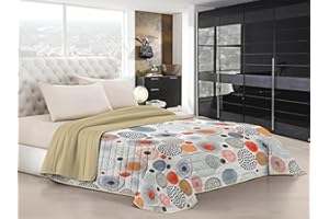 Italian Bed Linen Fantasy Edredón de Verano, Microfibra, Multicolor (Acuarela), Sencillo, 170x270 cm