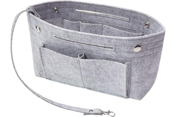 Soyizom Filt handväska organiseringsfoder formare insats väska i väska med nyckelring för Speedy Neverfull, 8 färger