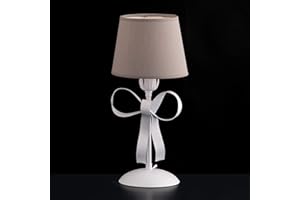 BONETTI ILLUMINA Lumetto Shabby Con Paralume Tortora Shabby Lucy 1 Luce