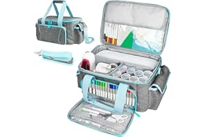 BOHEMIABY Cricutt Joy Tasche, Kompatibel mit Cricutt Maker Zu Alles Zubehör, Inklusive Unterteilungen, Cricutt Joy Extra Handtasche mit Abnehmbarem Schulterriemen und Gepäckband(Blau)