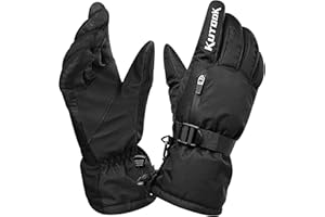 KUTOOK Guantes Esquí Calentitos Impermeables para Hombre Y Mujer, Guantes Snowboard Tactiles Guantes Nieve Invierno